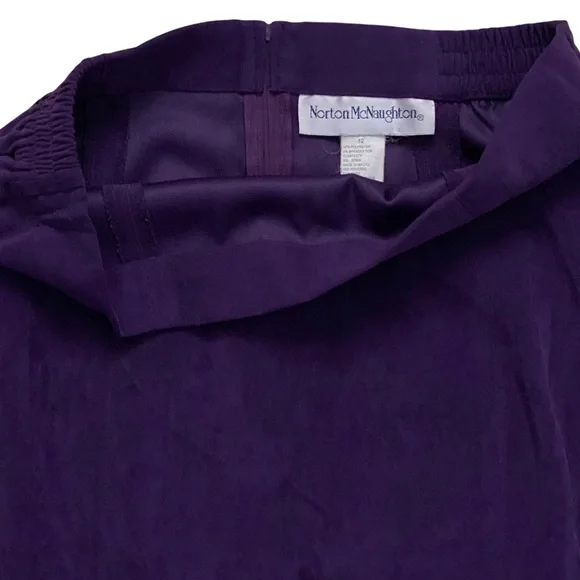 Vintage Norton McNaughton Skirt Dark Purple Size 12 - Picture 9 of 12